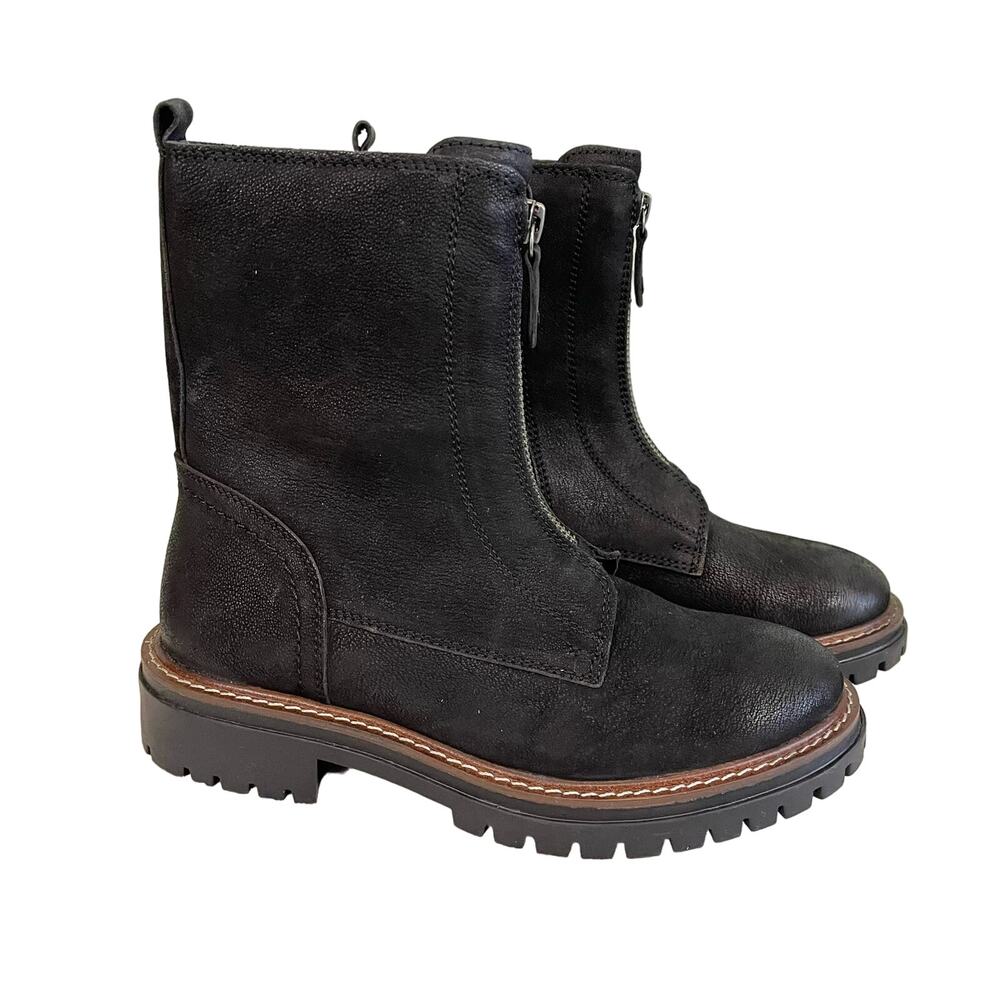 Alberto Torresi Women's Black Suede Leather Mid-Calf Zip Boots Size 6.5 NWT